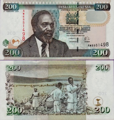 Банкнота Кении 200 шиллингов 2004 года