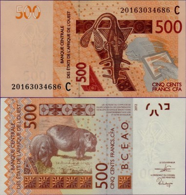 Банкнота Буркина-Фасо 500 франков 2012 год C