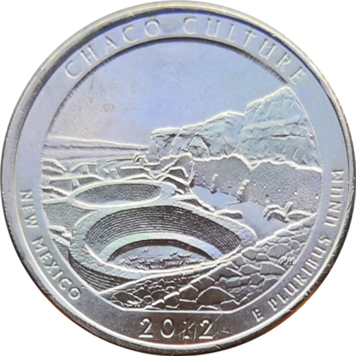 США 25 центов 2012 Нью-Мексико Национальный парк Чако