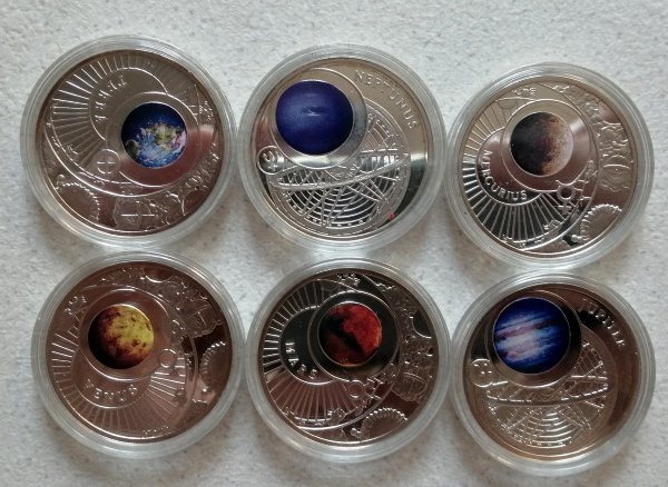 Набор из монет Белоруссия 10 рублей 2012 Планеты солнечной системы