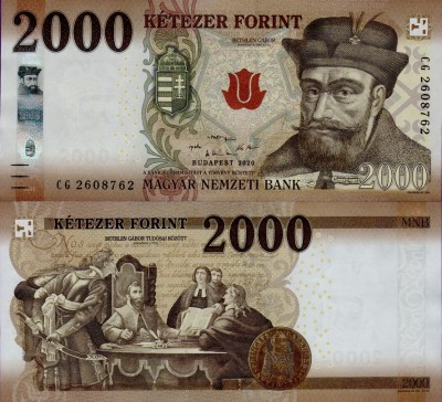 Банкнота Венгрии 2000 форинтов 2020