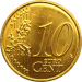Монета Латвии 10 евроцентов 2014 год 