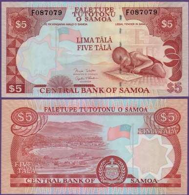 Банкнота Самоа 5 тала 2005 год