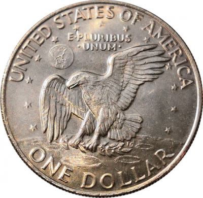 Монета США 1 лунный доллар D 1973 год
