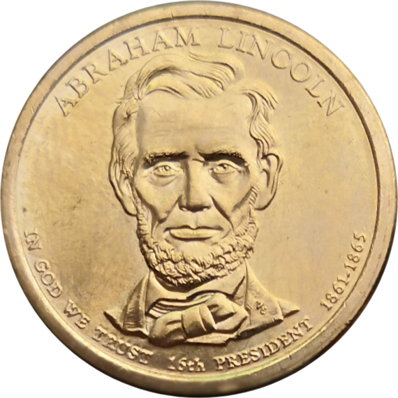 США 1 доллар 2010 Авраам Линкольн 16-й президент