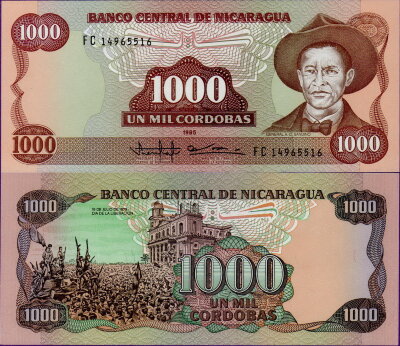 Никарагуа 1000 кордоба 1985