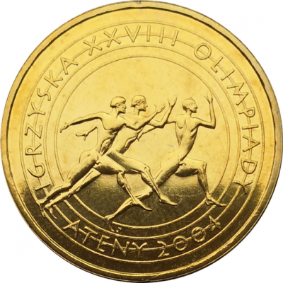 Монета Польши 2 злотых XXVIII Олимпийские игры Афины 2004 год