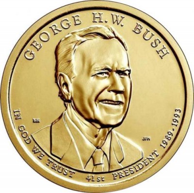 1 доллар 2020 Джордж Буш 41-й