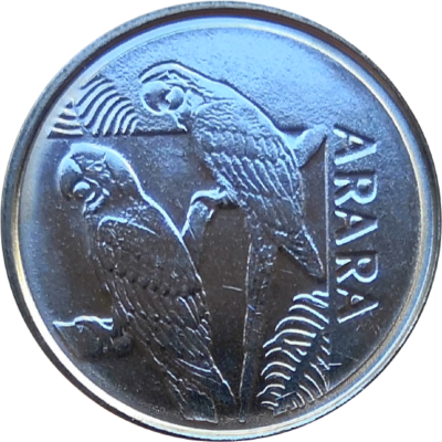 Монета Бразилии 5 крузейро реал 1994 г