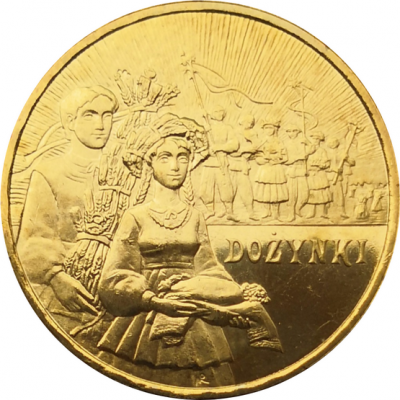 Монета Польши 2 злотых Праздник урожая 2004 год