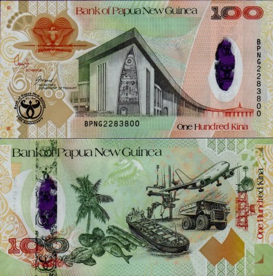 Банкнота Папуа-Новая Гвинея 100 кин 2008