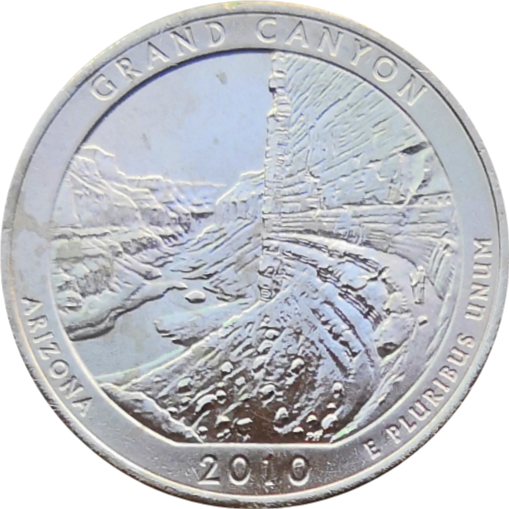 Монета США 25 центов 2010 4-й парк Аризона Национальный парк Гранд-Каньон