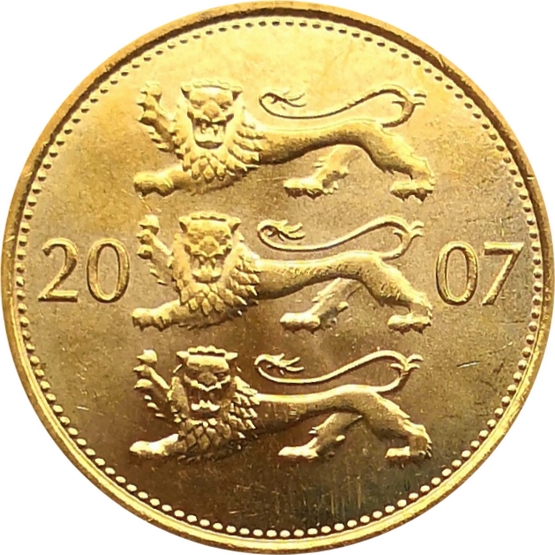 Монета Эстония 50 сенти 2007 год