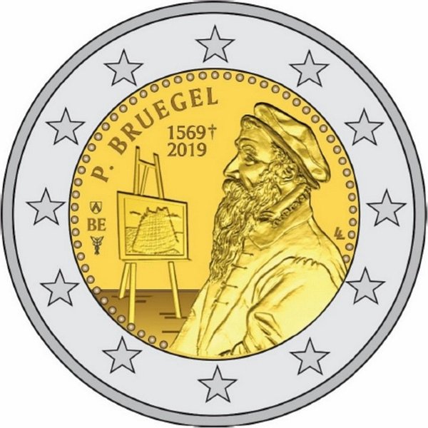 Бельгия 2 евро 2019 450 лет со дня смерти Питера Брейгеля Старшего