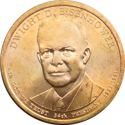 США 1 доллар 2015 Дуайт Эйзенхауэр 34-й президент