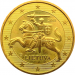 Монета Литвы 10 центов 2015 год
