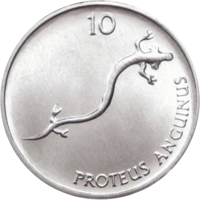 Монета Словении 10 стотинов 1993 год