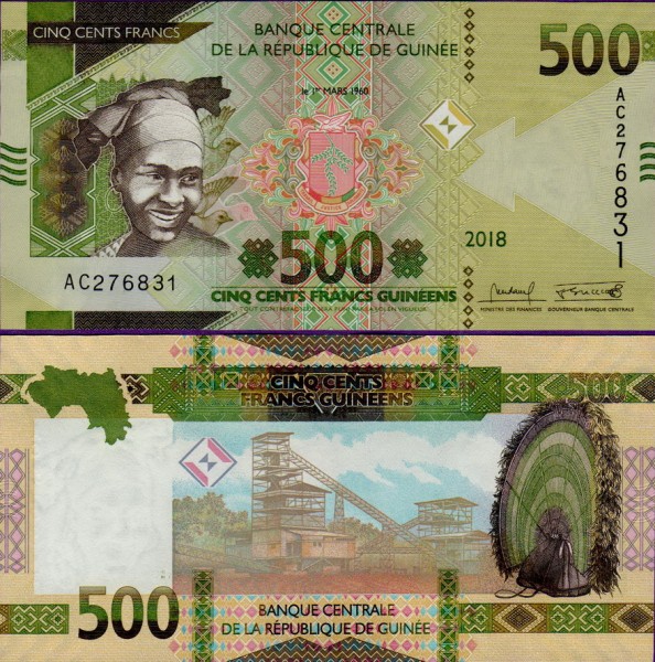 Банкнота Гвинеи 500 франков 2018