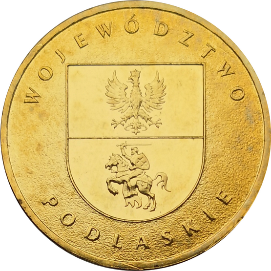 Монета Польши 2 злотых Подляское воеводство 2004 год