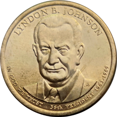 США 1 доллар 2015 Линдон Джонсон 36-й президент