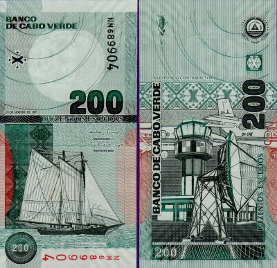 Банкнота Кабо-Верде 200 эскудо 2005 г