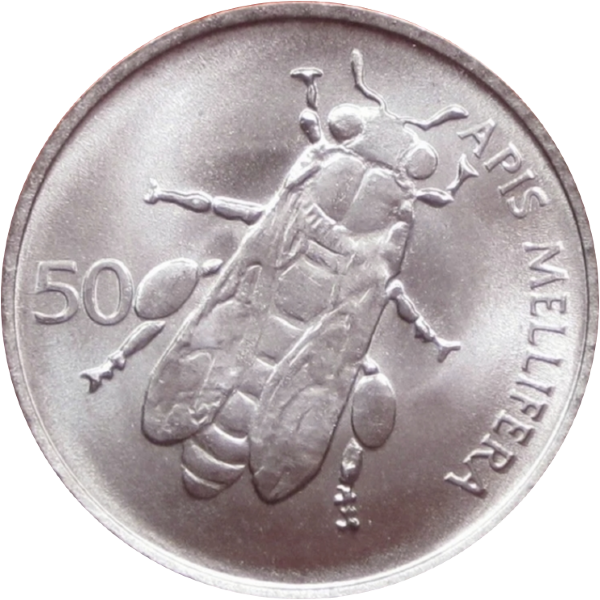 Монета Словении 50 стотинов 1995 год