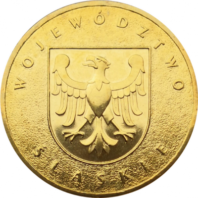 Монета Польши 2 злотых Силезское воеводство 2004 год