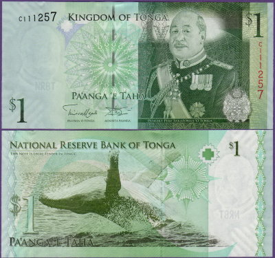 Банкнота Тонга 1 паанга 2009 год