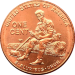 Монета США 1 цент 2009 год Линкольн юность
