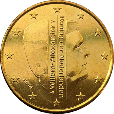 Монета Нидерландов 50 евроцентов 2014 год