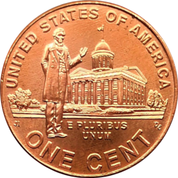 Монета США 1 цент 2009 год Линкольн обучение