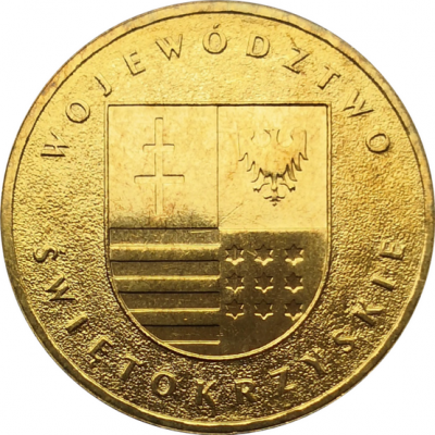 Монета Польши 2 злотых Свентокшиское воеводство 2005 год
