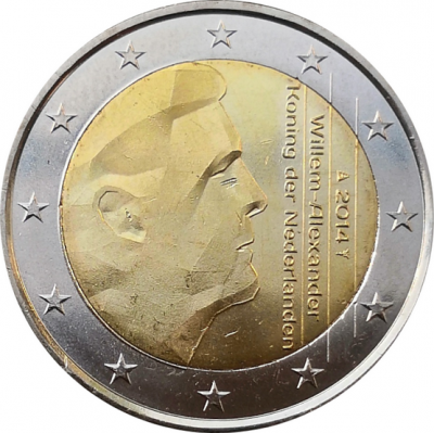Монета Нидерландов 2 евро 2014 год