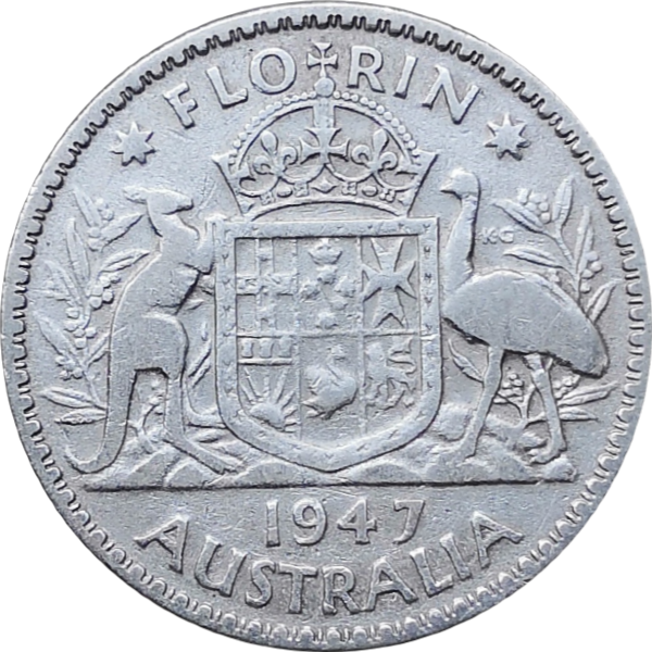 Монета Австралии флорин 1947 год