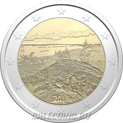 Монета Финляндии 2 евро 2018 г Пейзаж Коли