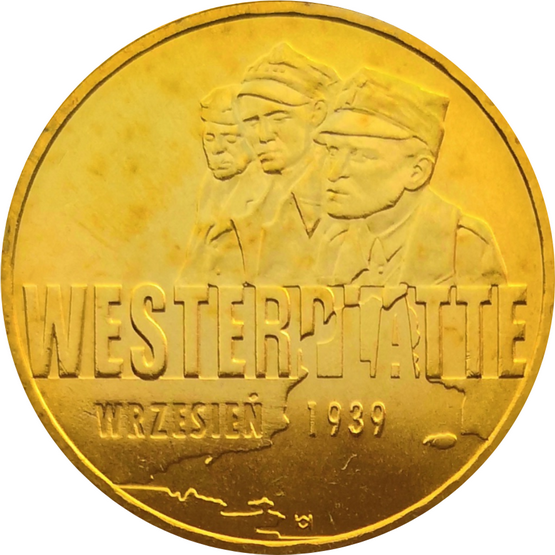 Монета Польши 2 злотых Сентябрь 1939 - Вестерплатте 2009 год