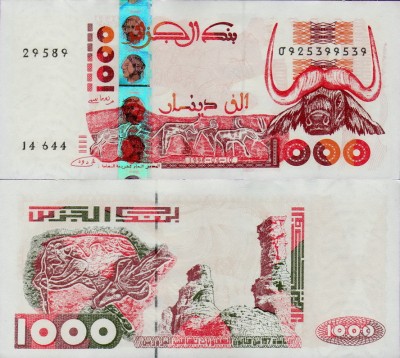 Банкнота Алжира 1000 динар 1998