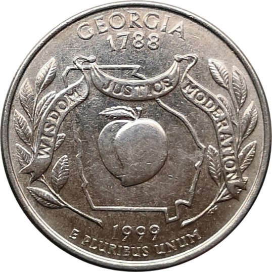 Монета США 25 центов 1999 год 4-й штат Джорджия
