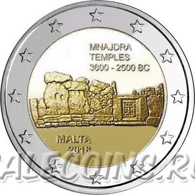 Монета Мальты 2 евро 2018 год Мнайдра