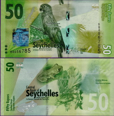 Банкнота Сейшельских островов 50 рупий 2016 года
