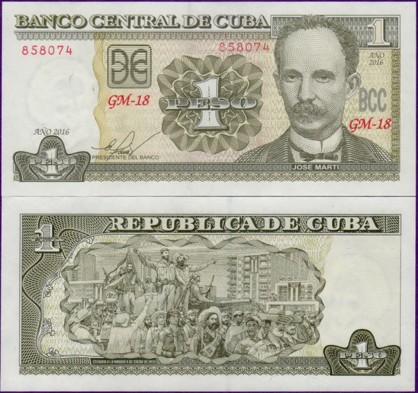 Банкнота Кубы 1 песо 2011