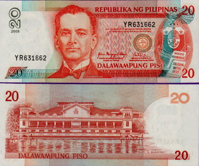 Банкнота Филиппин 20 песо 2008 г