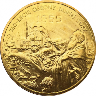 Монета Польши 2 злотых 350 лет обороны Ясной Горы 2005 год