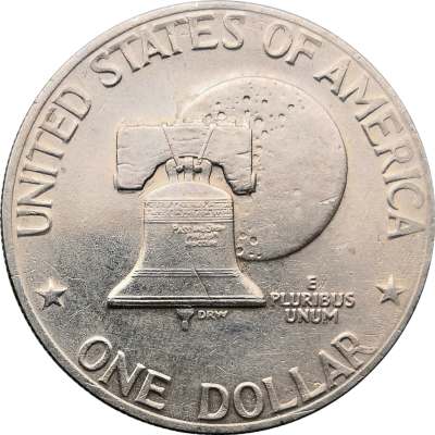 Монета США 1 доллар 1976 год 200 лет независимости Америки Колокол