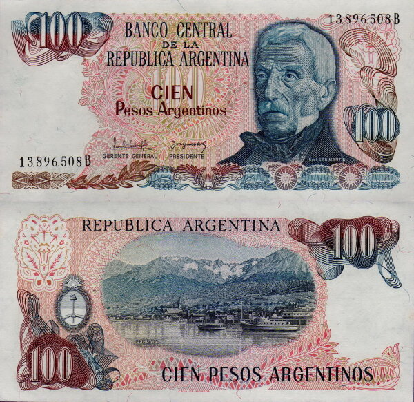 Аргентина 100 песо 1983