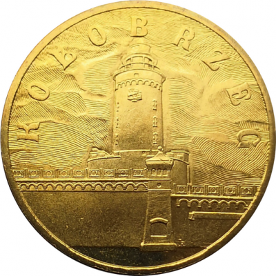 Монета Польши 2 злотых Колобжег 2005 год