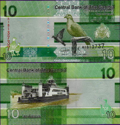 Банкнота Гамбии 10 даласи 2019