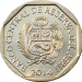 Монета Перу 50 сентимо 2014 год