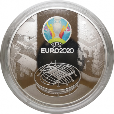 Монета РФ 3 рубля 2021 ЕВРО-2020 Серебро