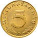 Монета Германии 5 рейхспфеннингов 1937 год
